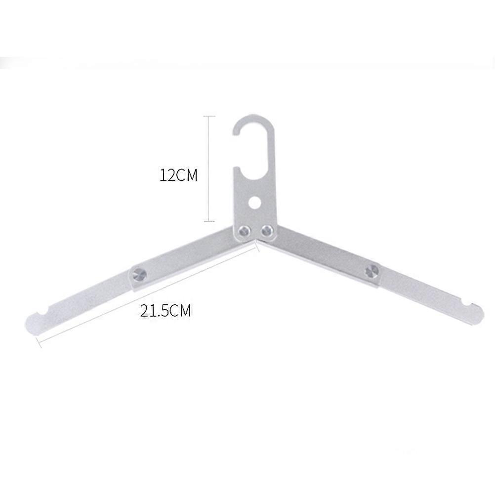 Foldable Rack Portable Hangers for Business Trip 2Pcs Silver Clothes Hangers