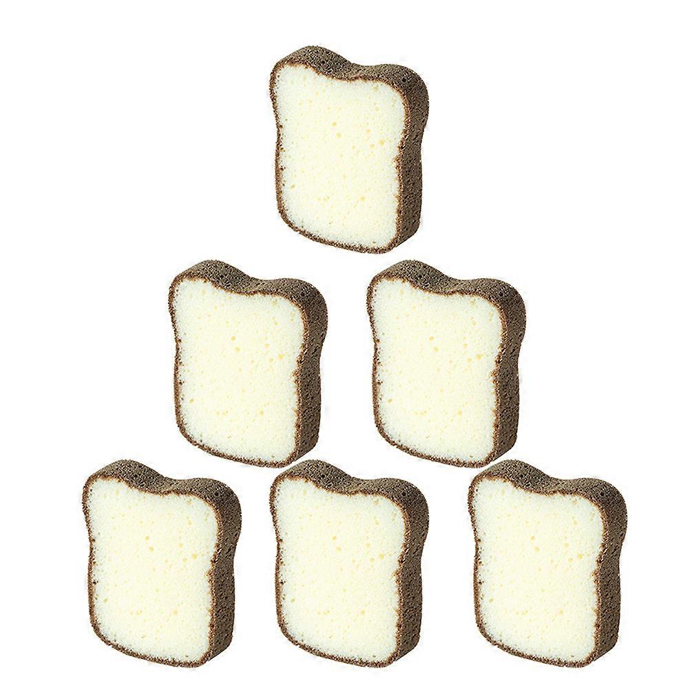 Cleaning Dishcloth Toast Design Sponge for Kitchen Use 6Pcs Set