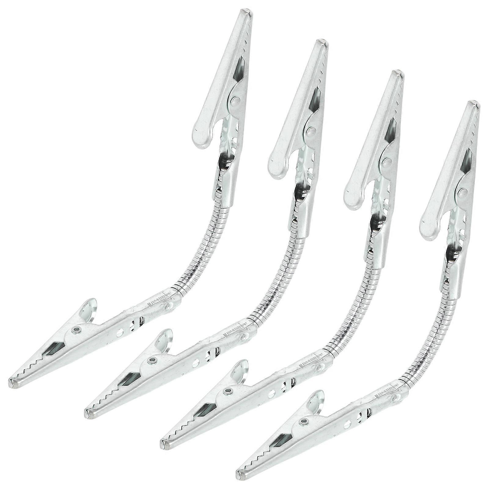 Creative Double-Sided Memo Clips for Flexible Table Card Holding 4Pcs Silver