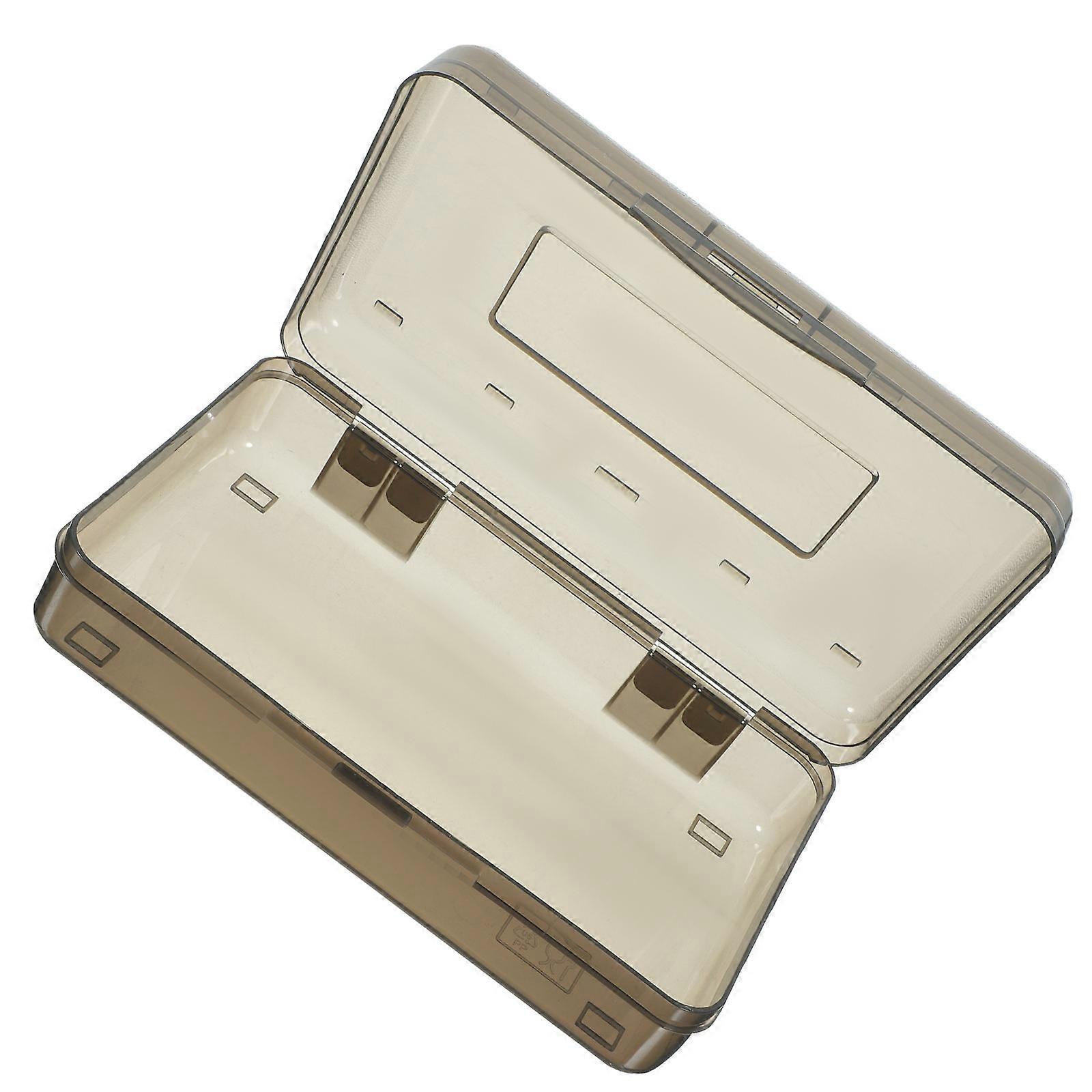 2Pcs Plastic Pencil Case for Portable Pen Storage Grey Color