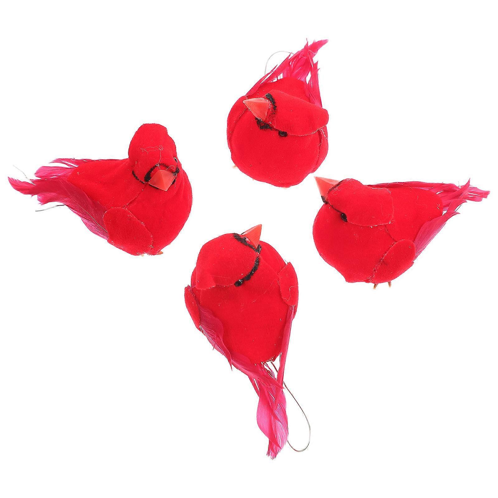 Garden Scene Decoration with Artificial Small Red Birds for 20Pcs Simulation