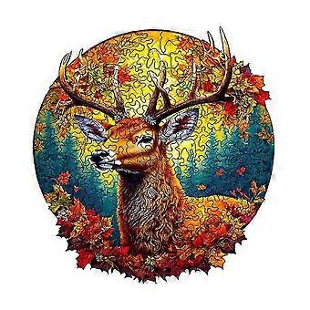 (Elk)Wooden Puzzles for Adults (42x33cm, 220pcs),Unique Shape Puzzle Gifts, Wooden Puzzles for Family Game and Home Decor
