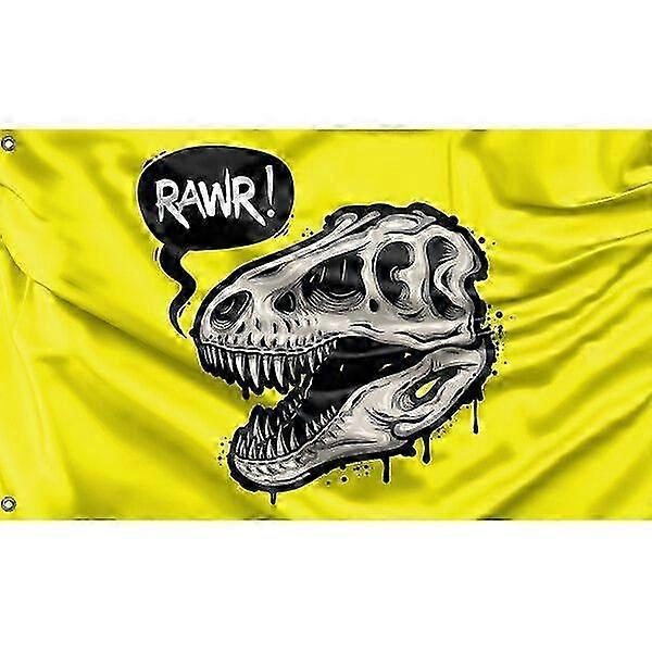 Dinosaur Skull Flag