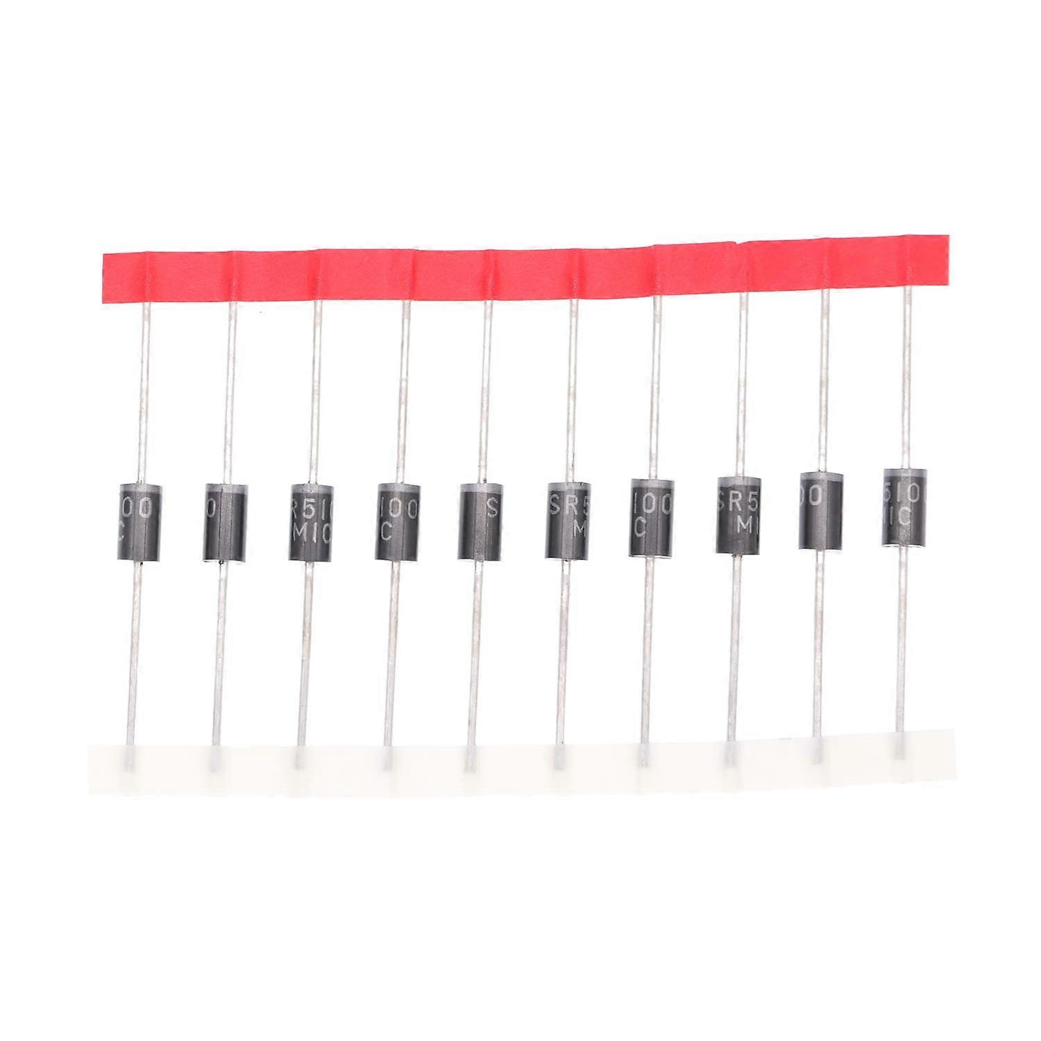 50PCS SR5100 Schottky Rectifier Diodes 5A 100V DO201AD Axial  Current Low Voltage