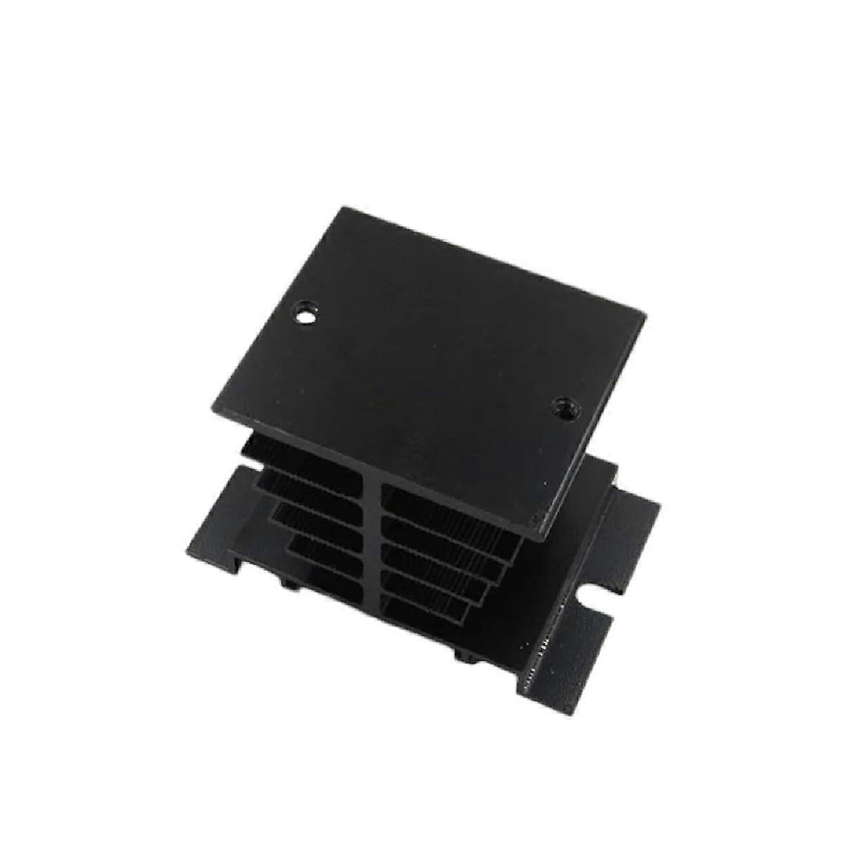Black Aluminum Heat Sink for Solid State Relay SSR,  Dissipation, Compact Design