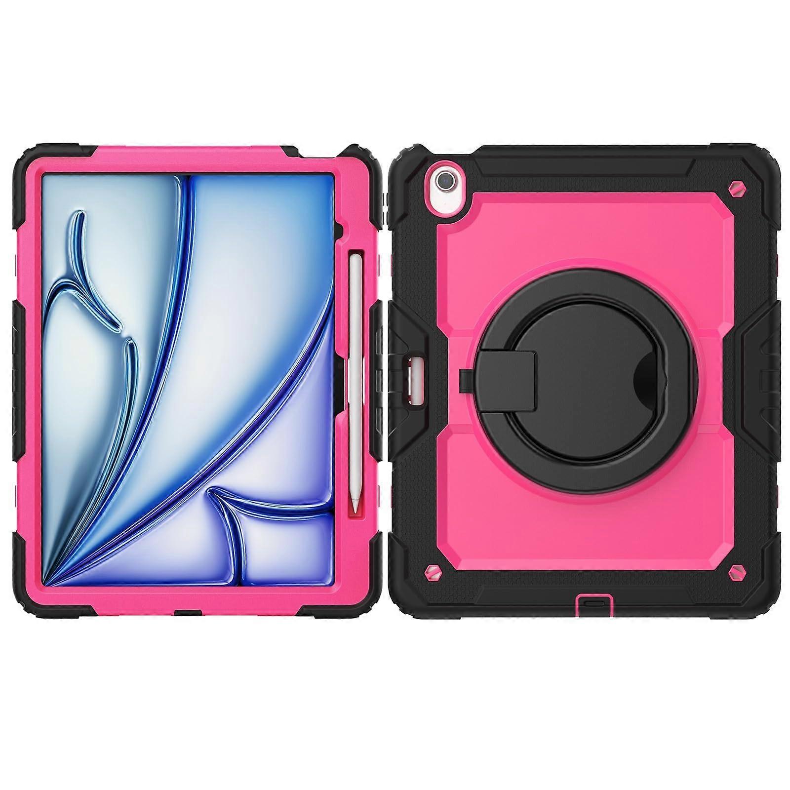 Shockproof Case with Pencil Holder Screen Protector and Rotatable Handle for iPad Air 13 Inch 2025