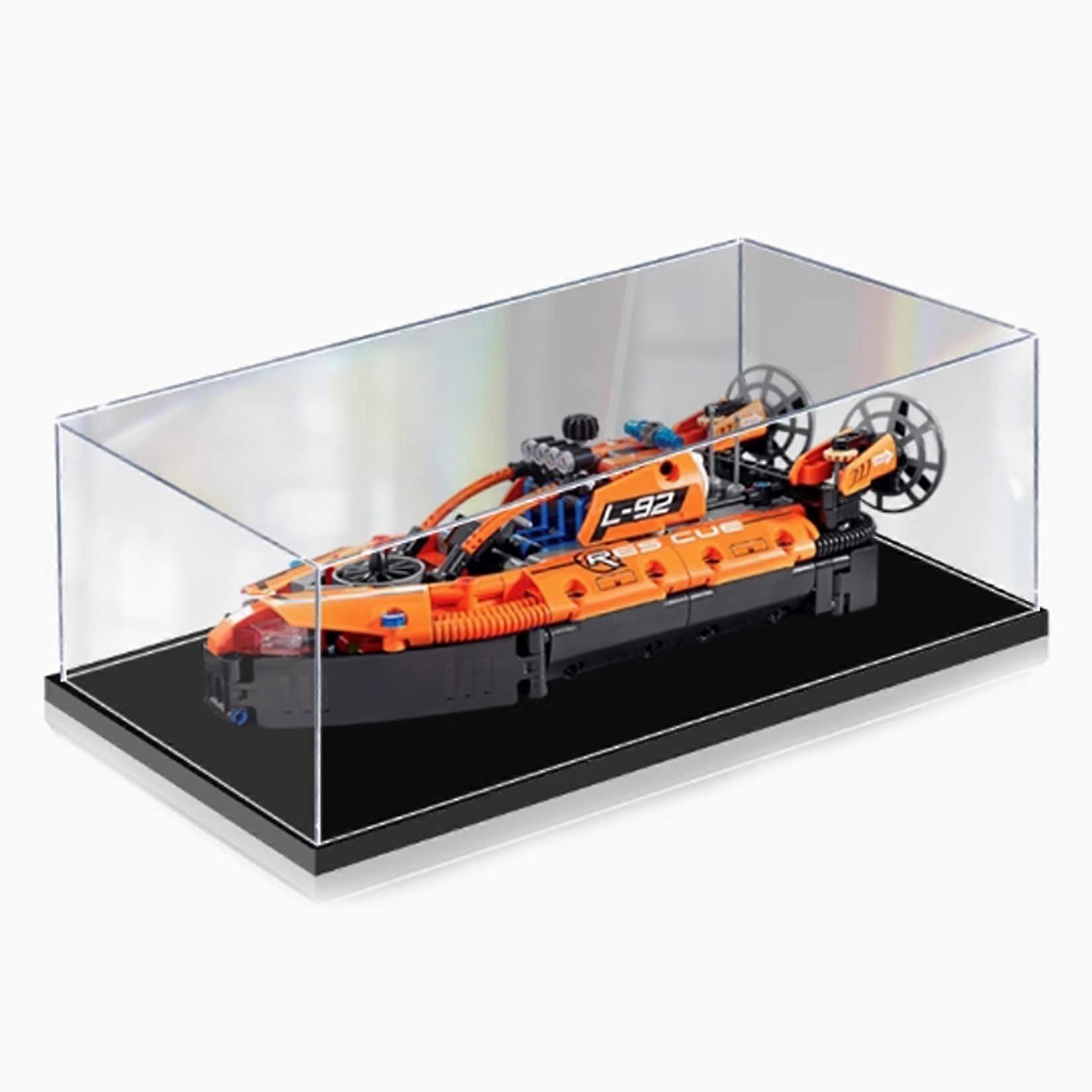 Acrylic Display Case Compatible with  42120 Rescue Hovercraft, Transparent Dustproof UVResistant Box