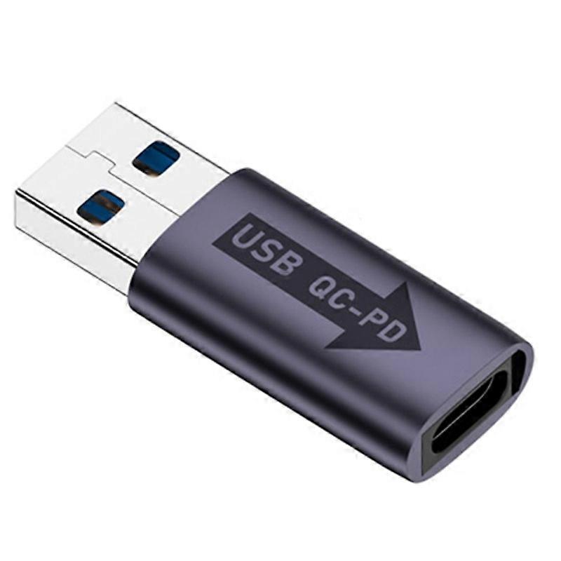 AM/CF-OC-PD USB-A QC3.1 to Type-C PD Converter Adapter with 10Gbps Data Transfer