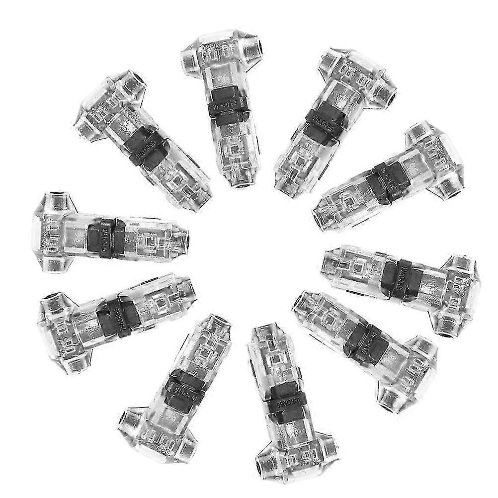 Electrical Wire Connectors 10Pcs Solderless Connection Tools For Diy Projects Black Color