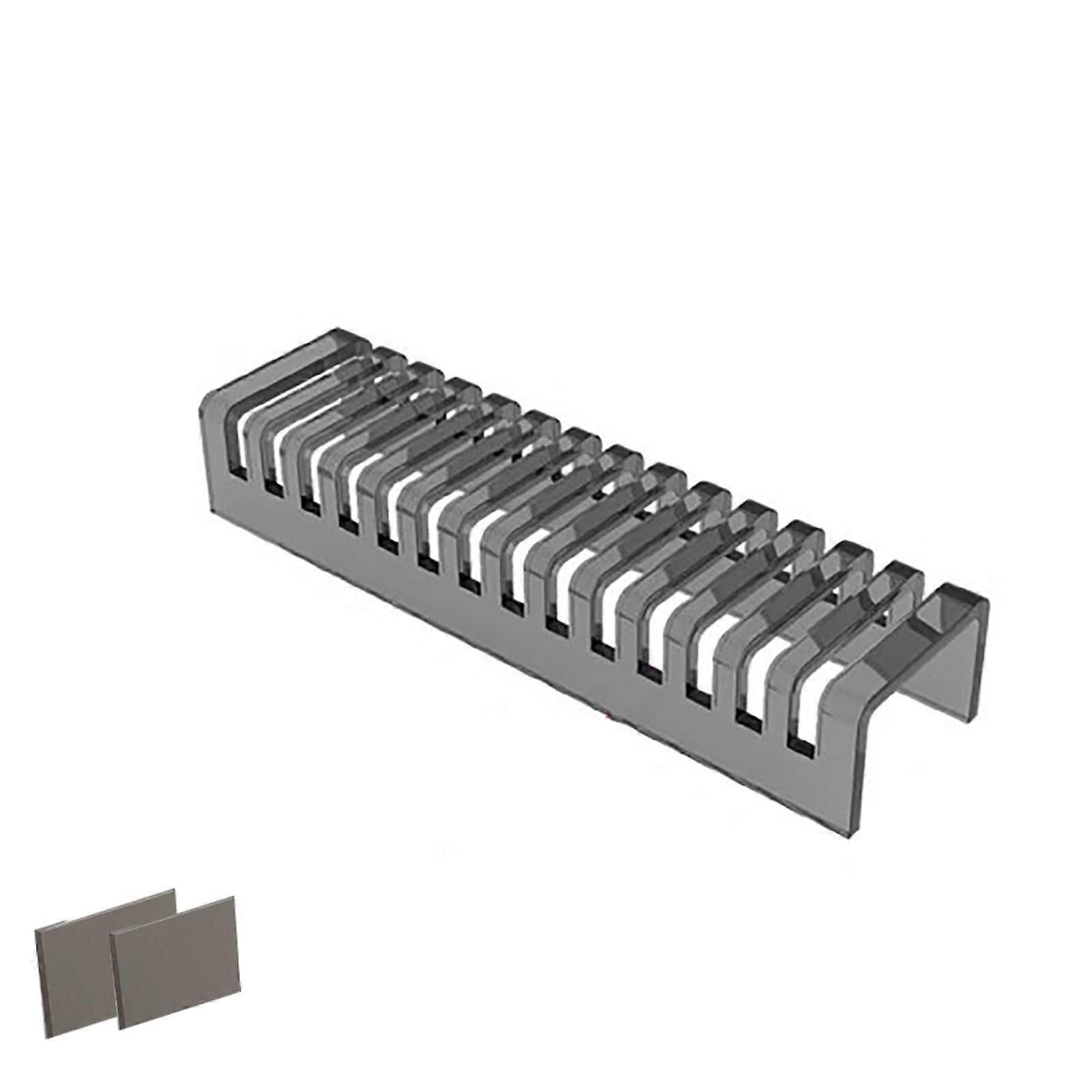 Tile Display Rack with Clear AllAngle View, Holds 14 Samples, Acrylic Countertop Ceramic Quartz Stone Stand, Black