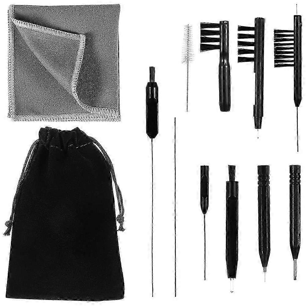 A Hearing Aid Cleaning Kit with Cleaning Tools, Amplifier Cleaning Tools, and Brushes (12pcs).