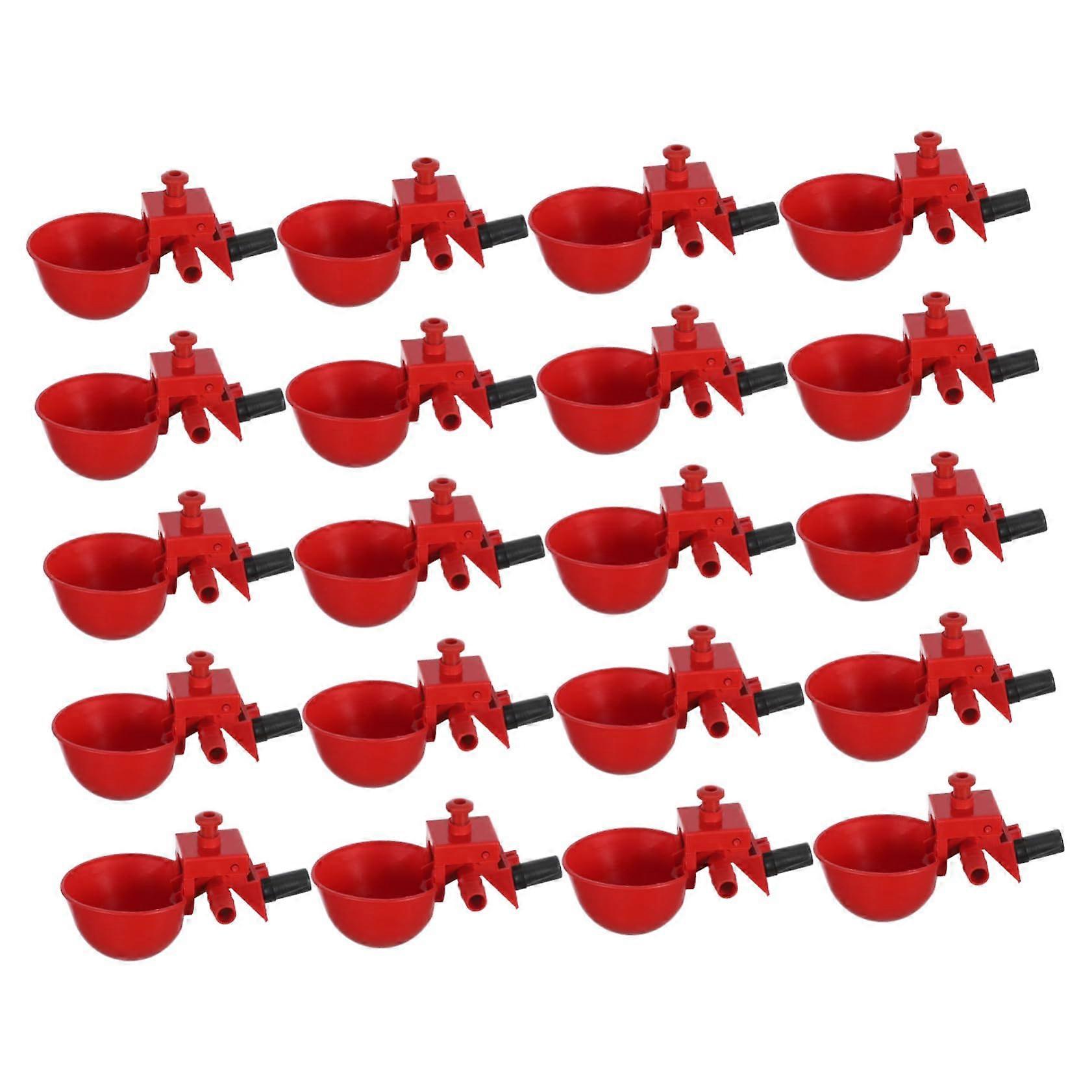 20pcs Automatic Chicken Waterer Cups for Quail Poultry with Durable Design and Easy Farm Setup
