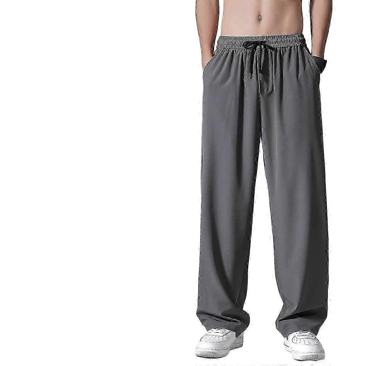 Breathable pants for men ice silk thin and quick drying