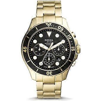 Herreur - FOSSIL - Fossil FB-03 - Guldstål - Sort urskive - Dato og kronometer