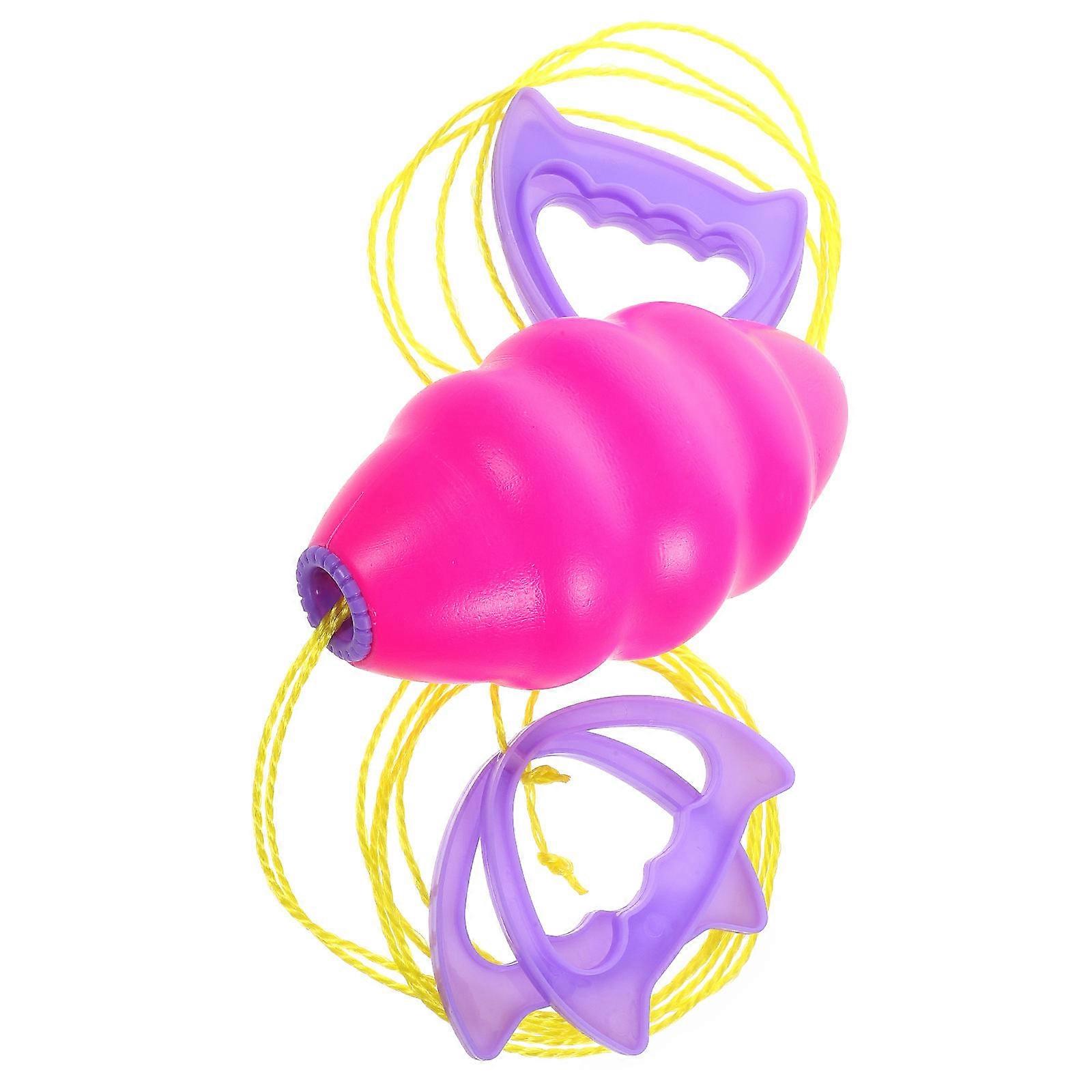 Double Balls Kids Plaything for Cooperative Puller 1Set Pink