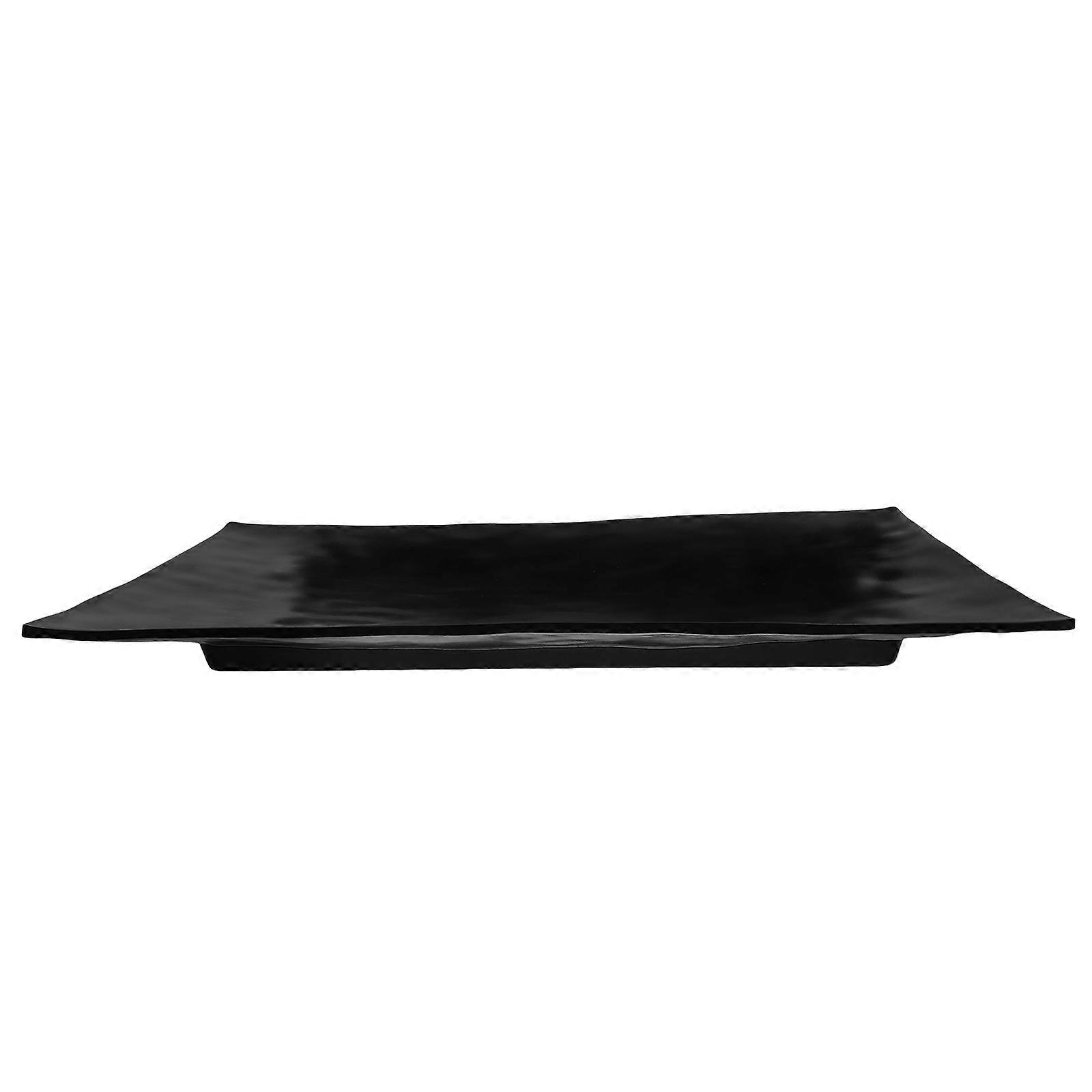 Black Snack Plate for Kitchen Use Food Serving Plate