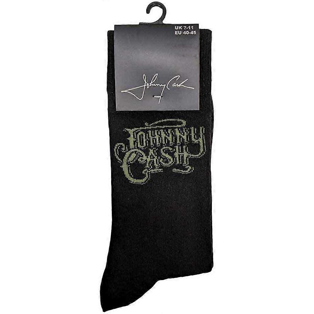 Johnny Cash Text Logo Ankle Socks