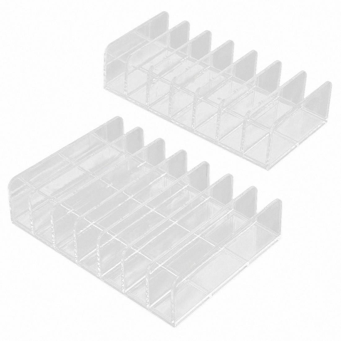 Eyeshadow Palette Organizer with 7 Divided Sections, 2 Pack Storage Inserts for Makeup Palettes