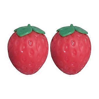 Red Strawberry Stress Ball - Realistic Squeeze Fidget Toy - For Anxiety Relief