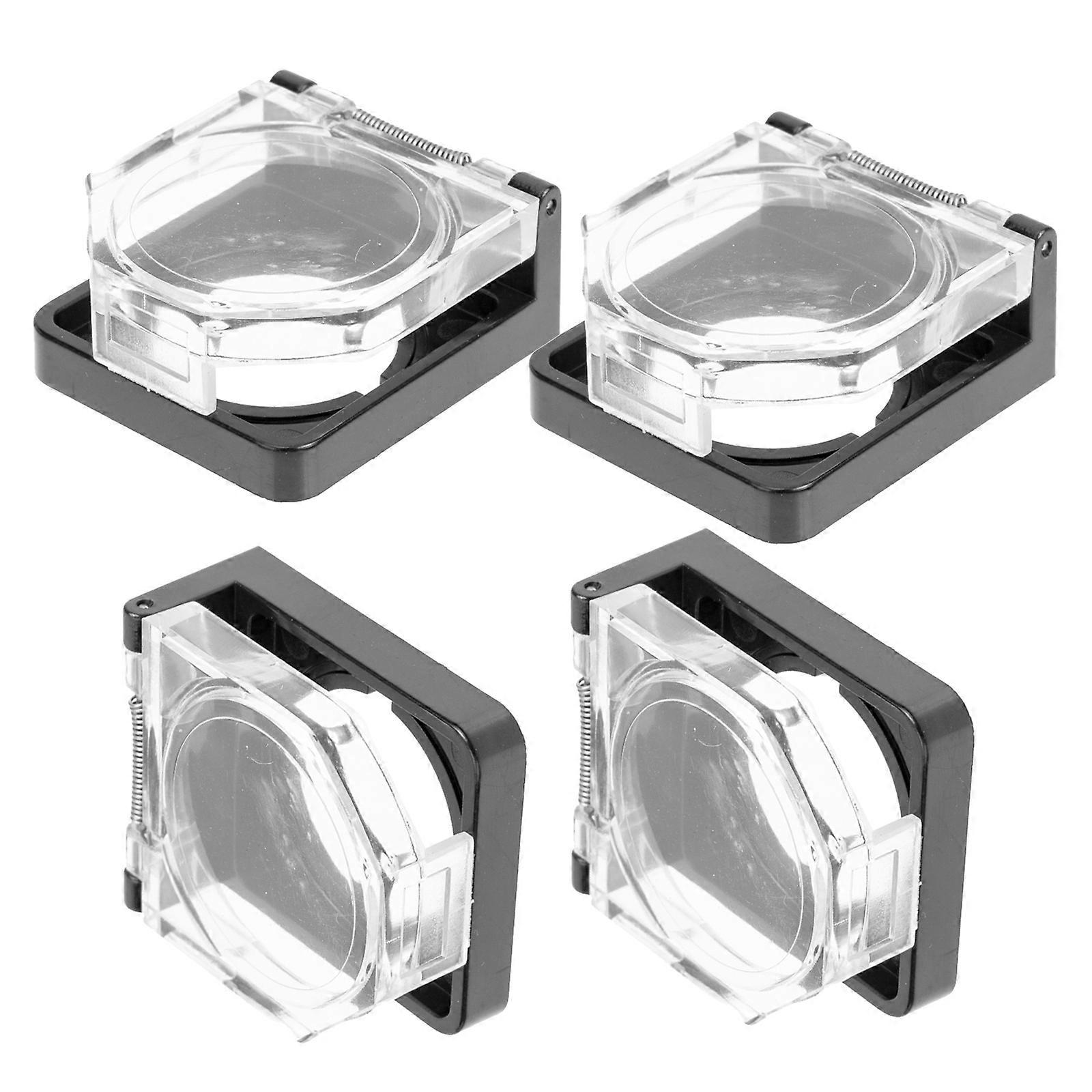 4Pcs Scram Button Protective Cover Dust-proof Switch Guard Stop Button Protector