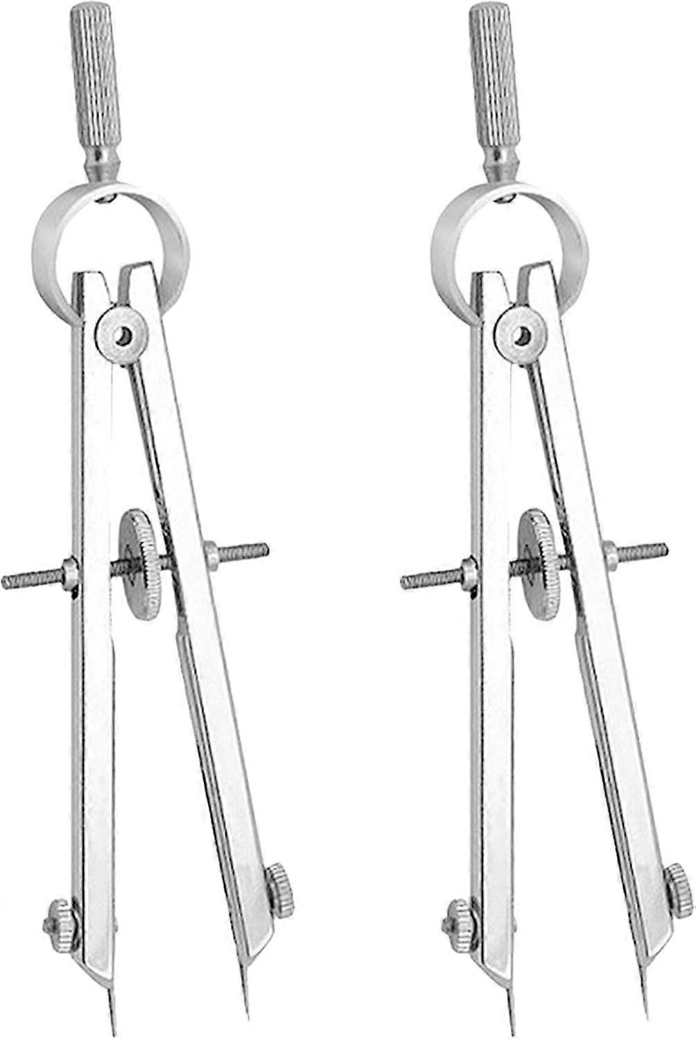 3 Piece Metal Spring Compass: Precise Drawing Tool for Geometry,