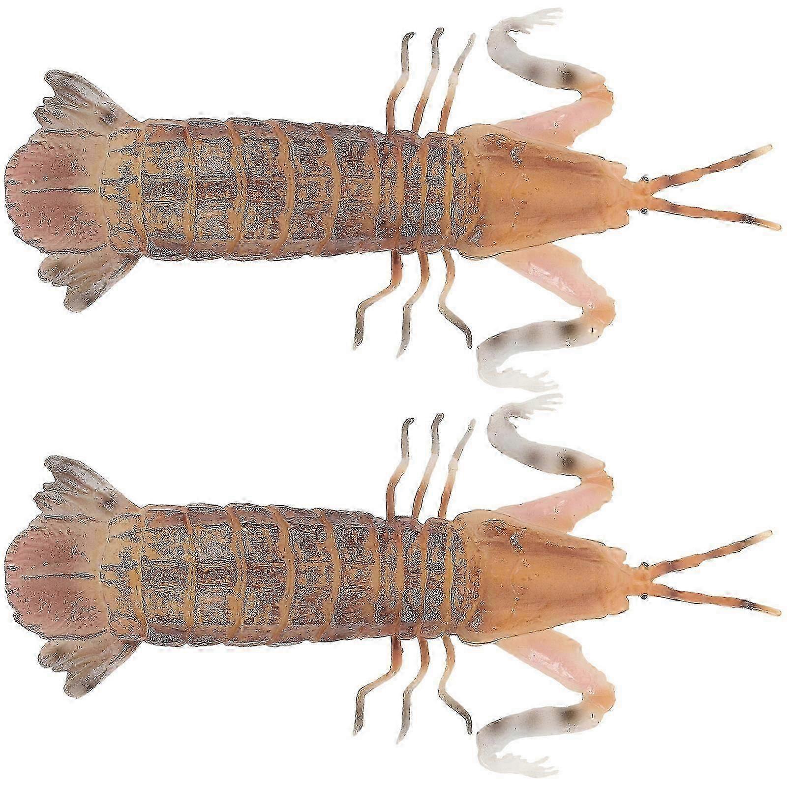 Artificial Shrimp Display Model for Decoration 2Pcs PVC