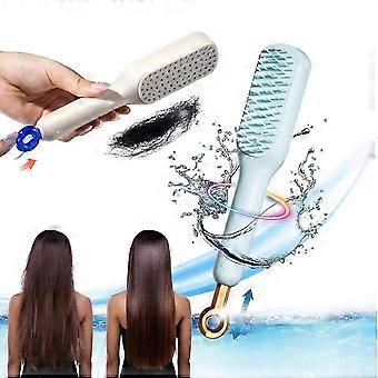 Peigne de massage antistatique autonettoyant, brosse à cheveux autonettoyante, peigne de massage propre à une traction, stylisme de brosse à cheveux autonettoyant de levage de rotation évolutive