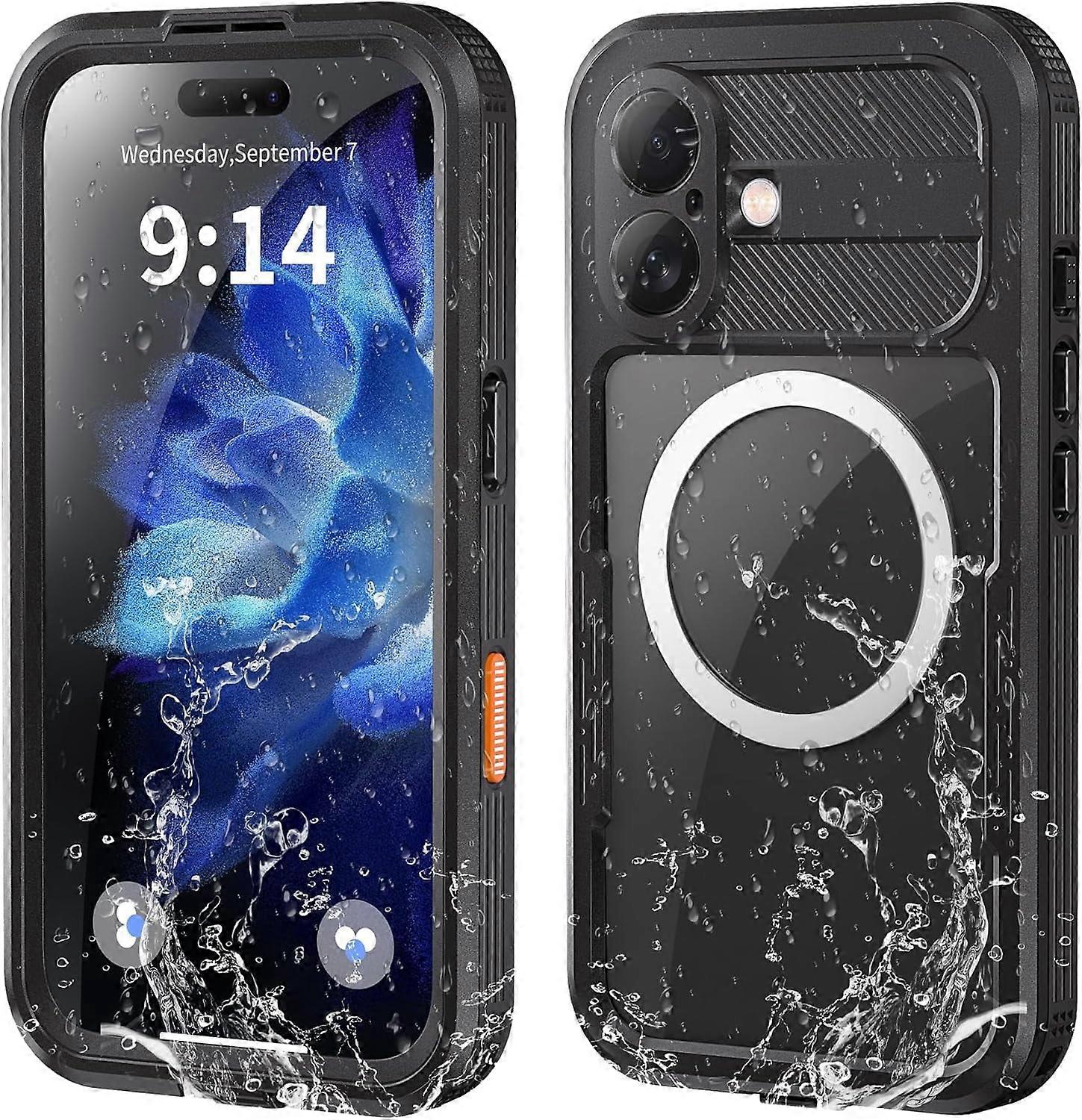 Shockproof Waterproof Case Compatible with iPhone 16 Plus