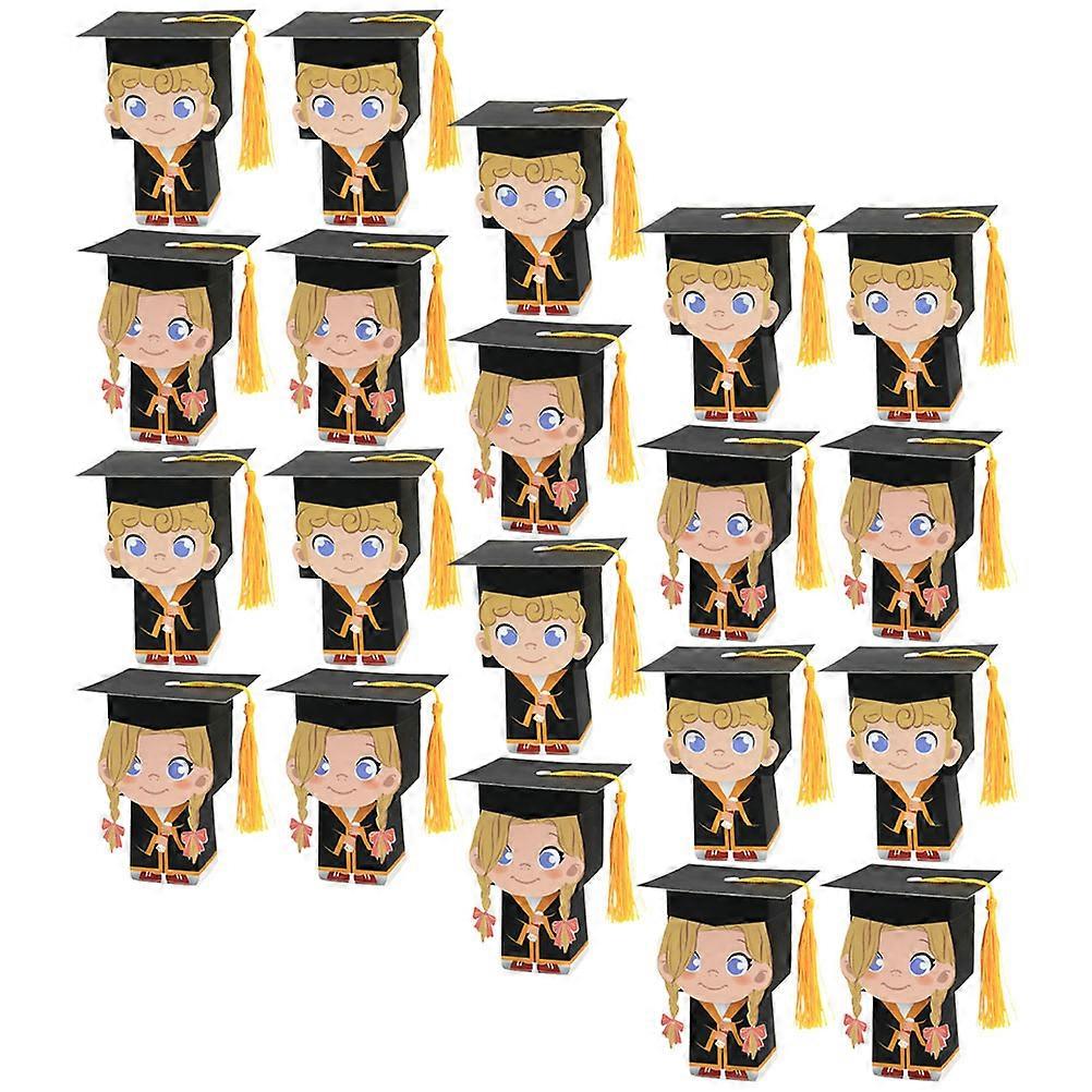 Doctoral Cap Candy Box Creative Graduation Candy Boxes for Party 20Pcs