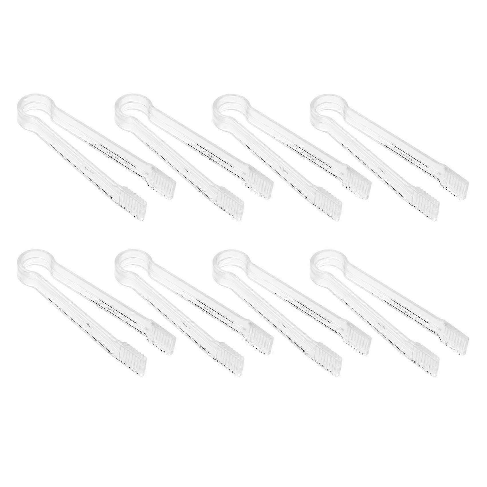 Mini Plastic Tongs 8 Pcs for Buffet Dessert Serving