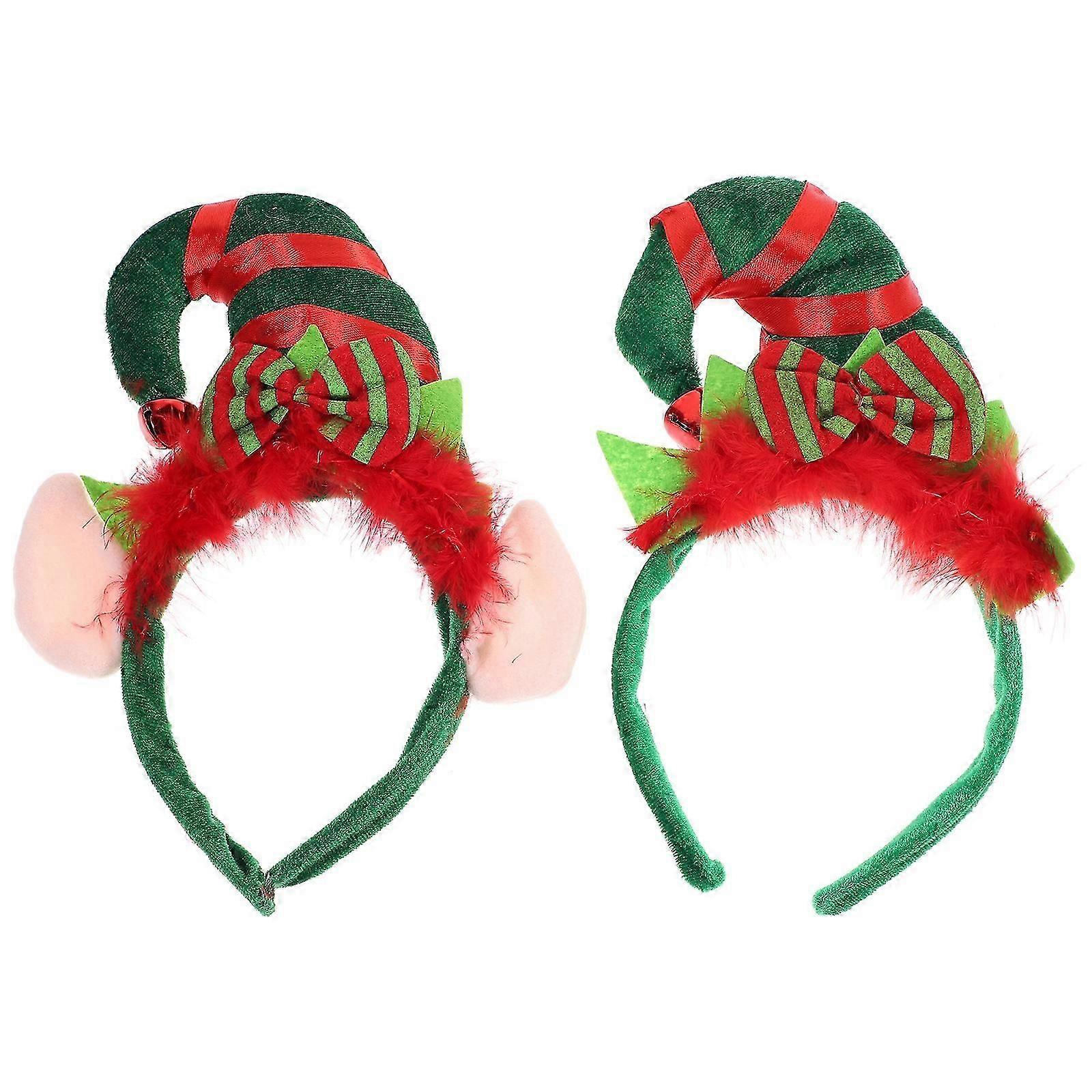 Children's Headwear Christmas Hat Headwear Christmas Festivals Dancing Party Cloth 2Pcs
