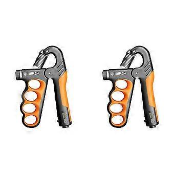 2 Pack Adjustable Electronic Counting Hand Gripper For Men And Women Muscle Recovery Fitness Orange