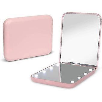 XYYC-Pocket Mirror, 1X/3X Magnification LED Compact Travel Makeup Mirror with Light, Fits in Purse
