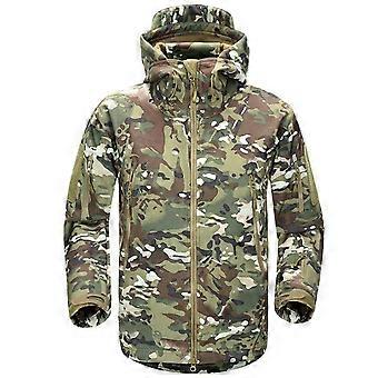 Outdoor Army Fans Windbreaker Increase Warm Shark Soft Shell Storm Suit Plus Velvet Mountain Camo Fleece Loose Military Jacket Coats & Jackets