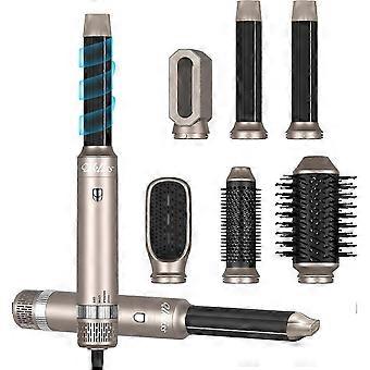 Hair Styler Airstyer 6 in 1, Round Brush Hair Dryer Warm Air Brush Hair Dryer with Automatic Curling Iron, Straightening Brush, Give Hair Volume, Stra