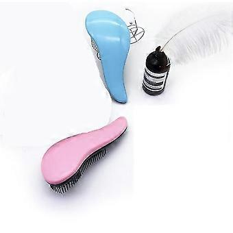 Conjunto de valor de 2 piezas - Cepillo de cabello desenredante húmedo, desenredador profesional sin dolor para mujeres, hombres, niños (paquete de 2, azul y rosa)
