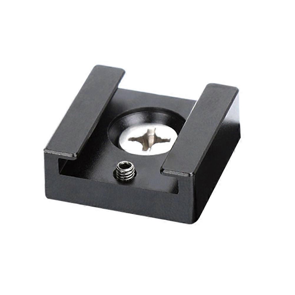 2pcs Multifunction Cold Shoe Mount Adapter Quick Release Flash Stand Bracket for Camera (Black)