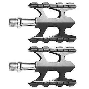 Pedal ultraligero Pedal de bicicleta de aleación de aluminio Accesorio de pedal de bicicleta plegable (negro)