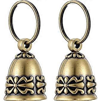 Conjunto de 2 sinos de cobre para coleira de animais de pequeno porte, sinos de latão vintage de 1,9 cm (0,75 polegadas), ideais para artesanato com pingentes de identificação anti-perda, sino retrô para artesanato de animais de estimação.