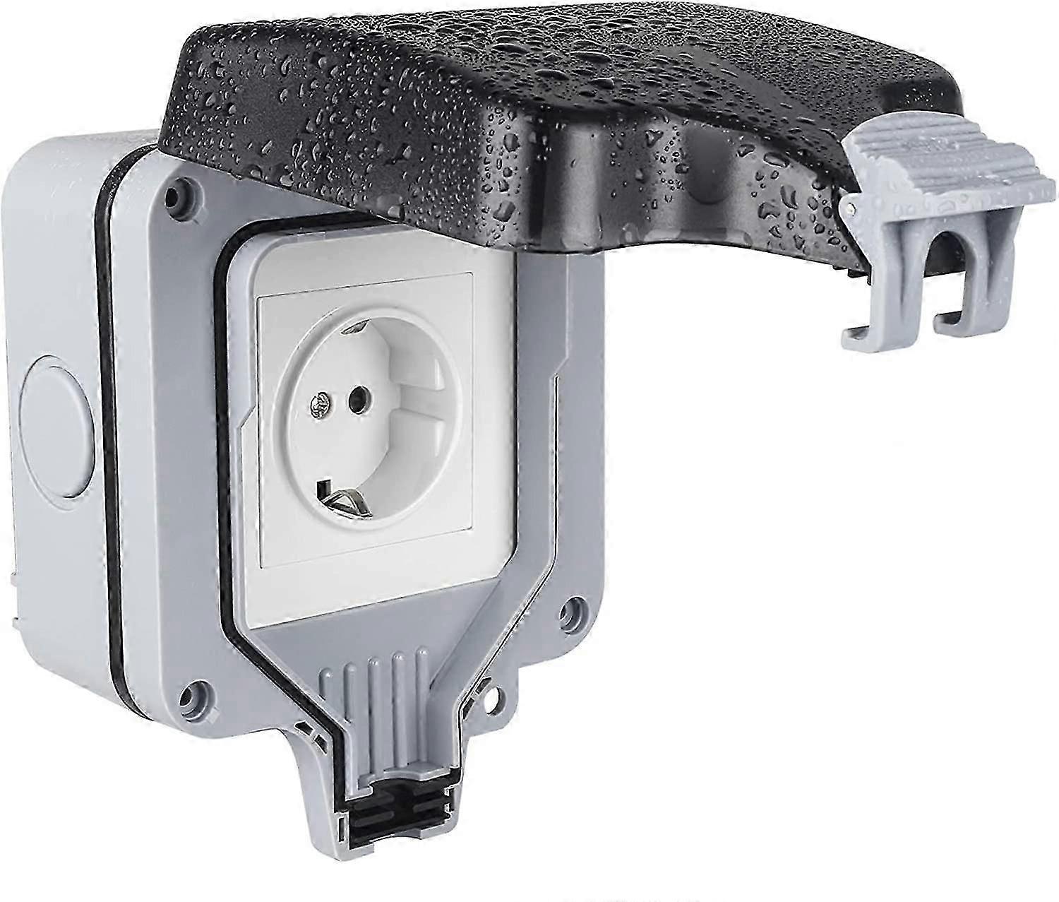 Outdoor Ip66 Wall Waterproof Socket Hinged Cover External Socket
