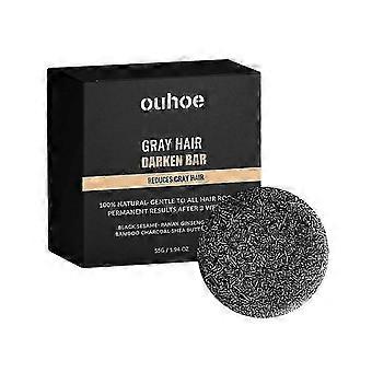 Shampoo in barra di sapone scurente per capelli, riparazione rapida ed efficace, colore bianco grigio, tintura per capelli, corpo, balsamo biologico naturale, sapone nero
