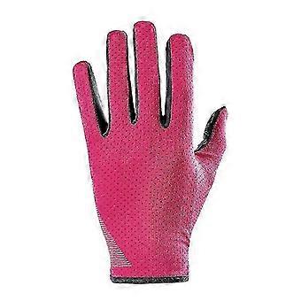 Fahrradhandschuhe mit vollen Fingern, wasserdicht, winddicht, warm, Gelpolsterung, Touchscreen-kompatible, rutschfeste Silikonbeschichtung, rot, Größe L