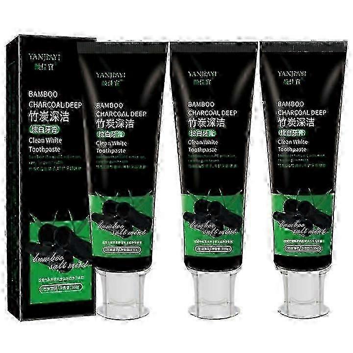 3csp Bamboo Charcoal Deep Toothpaste for Teeth Fluoride Clean