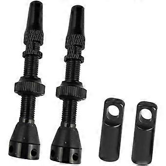 2 Pieces Presta Valve Stem Tubeless Tire Sealant Repair Part Rubber Base Aluminum Alloy Suitable for Mountain Bike Road Bicycle Wheel
