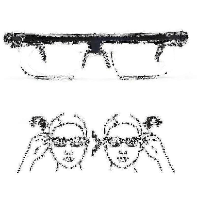Dial Adjustable Variable Focus Eyewear for Distance Reading