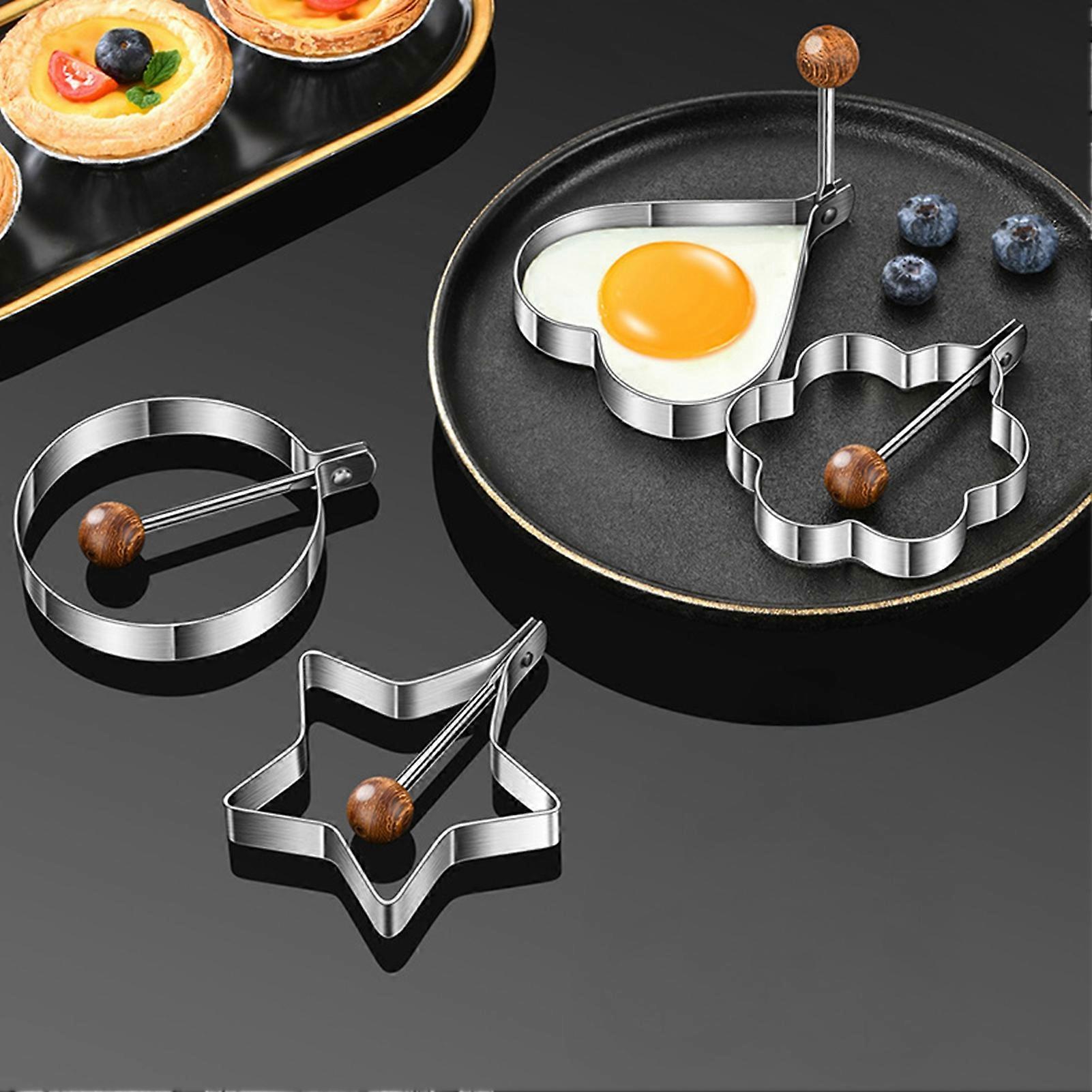 Durable Stainless Steel Egg Ring Set with Multiple Shapes