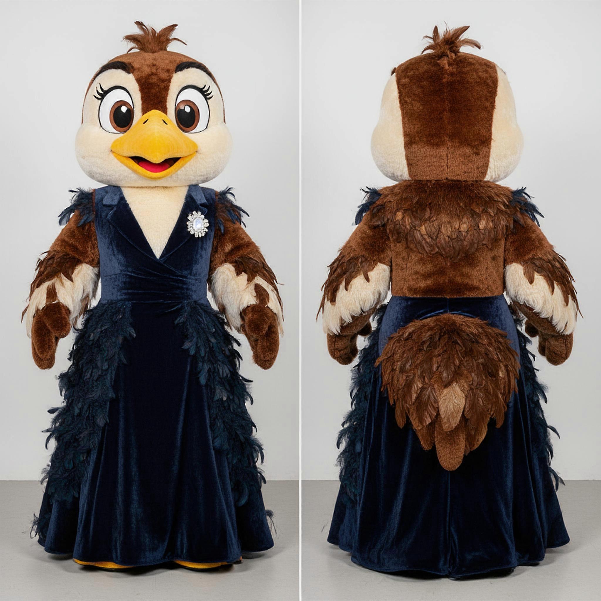MASTICOT Brown Feathered Gull Mascot