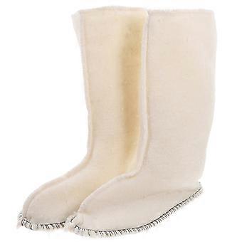 Beige Plush Boot Liners for Cold Weather Detachable Warm Liners 1Pair