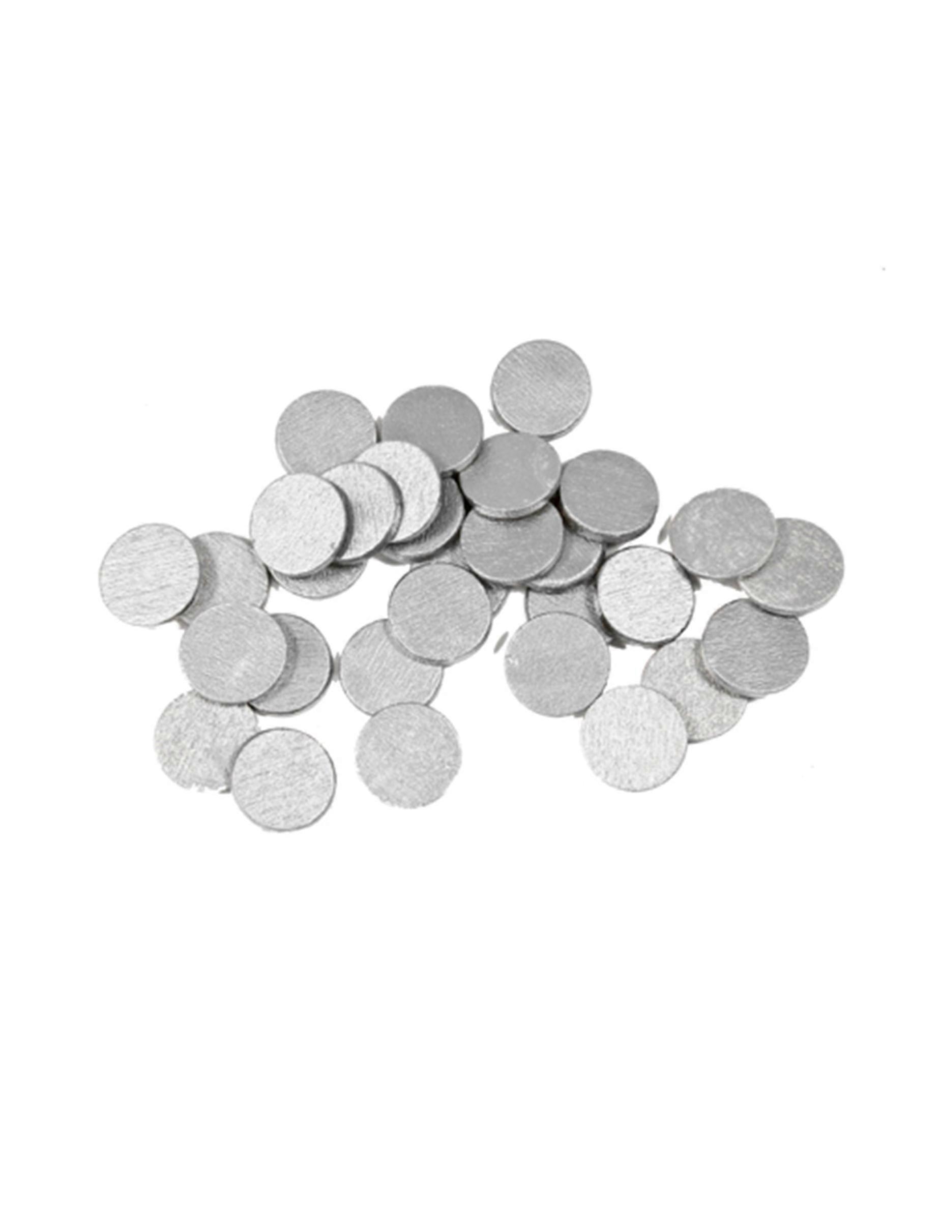 24 Silver Round Table Confetti 1.2cm