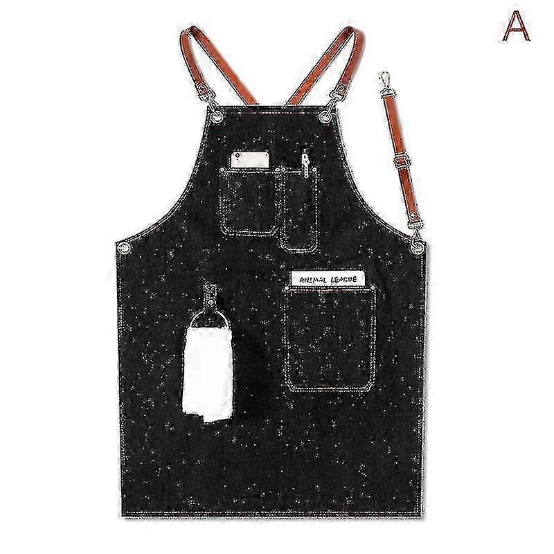 Adjustable Strap Denim Bib Apron 80x60cm